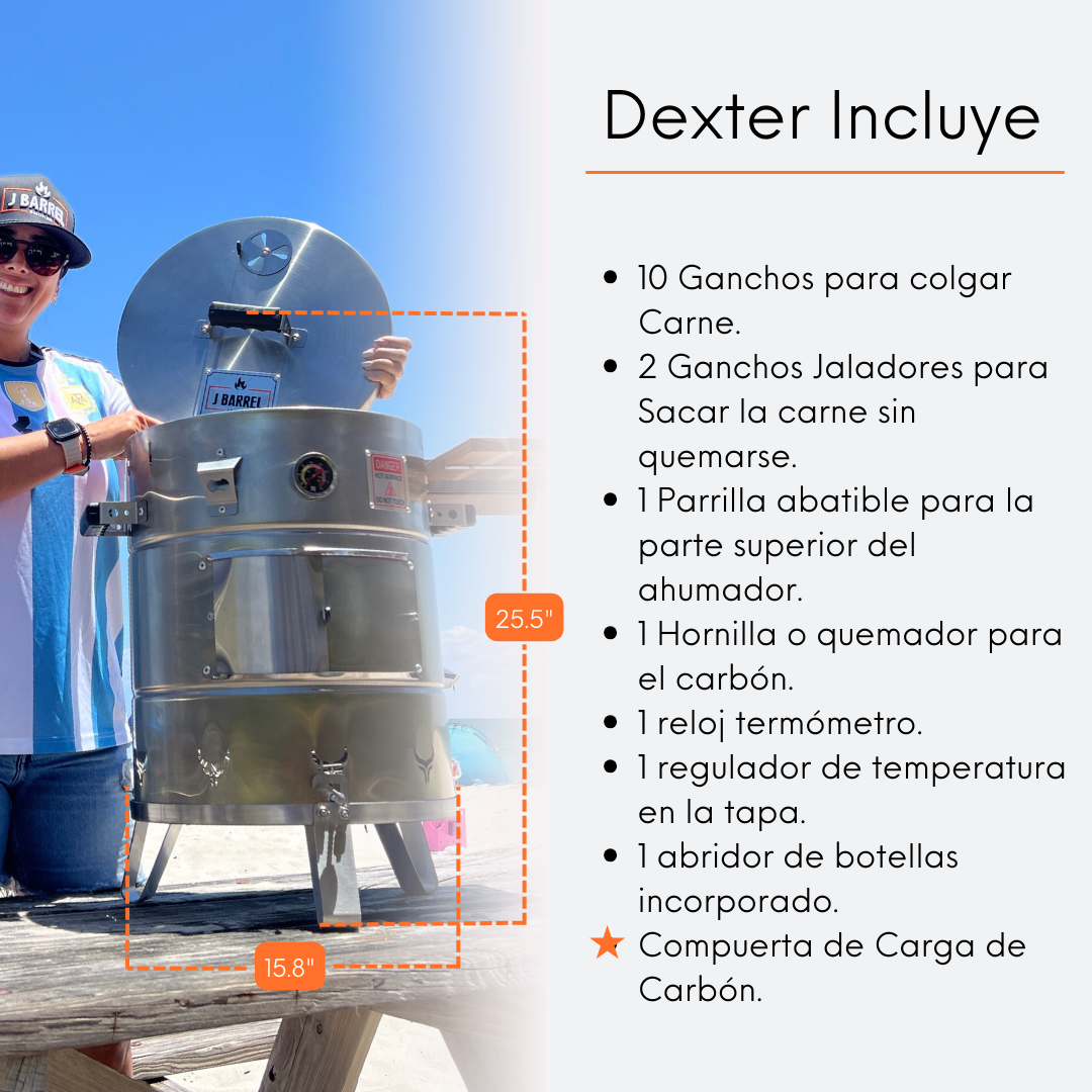 Dexter Barrel Smoker (Small: up to 28 lbs)