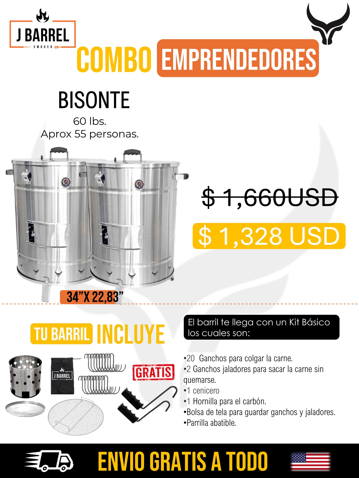 Combo Emprendedores 2 Barriles Bisonte