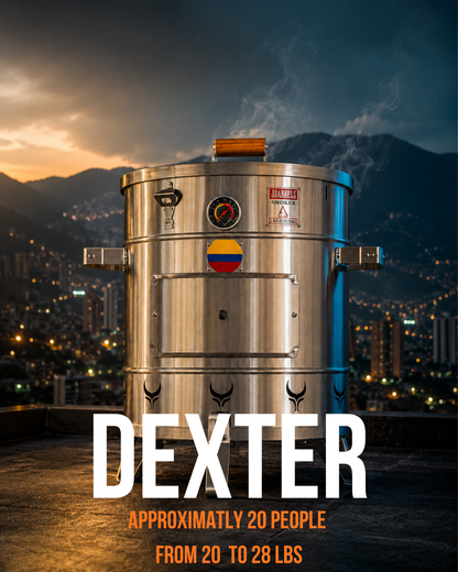 Barril ahumador Dexter (pequeño: hasta 28 libras)