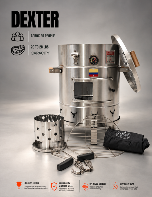 Jbarrel Dexter Smoker (Small: up to 28 lbs)
