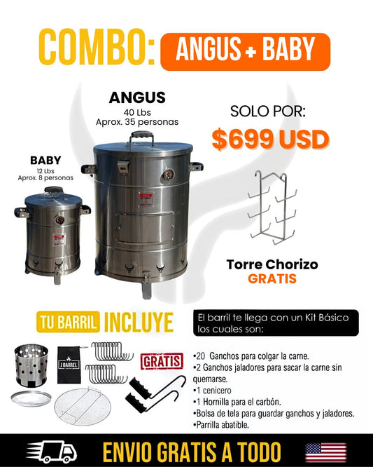 Combo Edición Especial: Barril Angus + Su cria Barril Baby + Obsequio