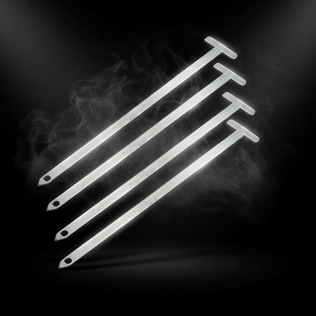 Set of 4 Rodizio-Style Stainless Steel Meat Skewers